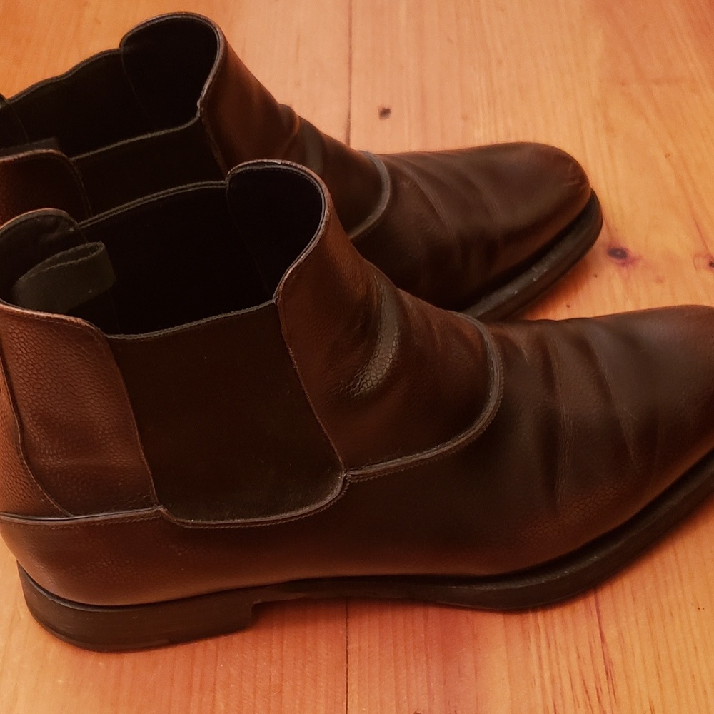 Prada Brown Leather Chelsea Boot